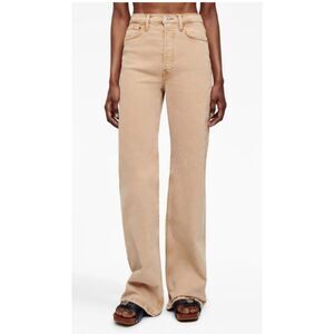 Re/Done Comfort Stretch Tan high-waisted straight-leg jeans Size 27